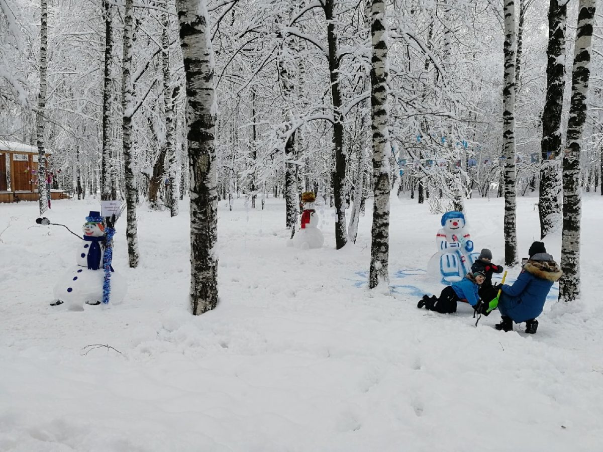 Фестиваль снеговиков прошёл в парке имени Пушкина