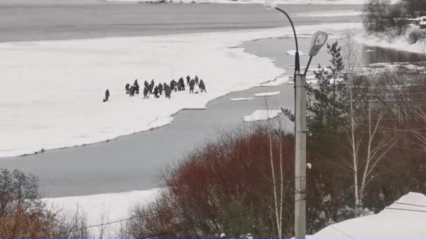 >20 рыбаков в Заволжье унесло в Волгу на оторванной льдине