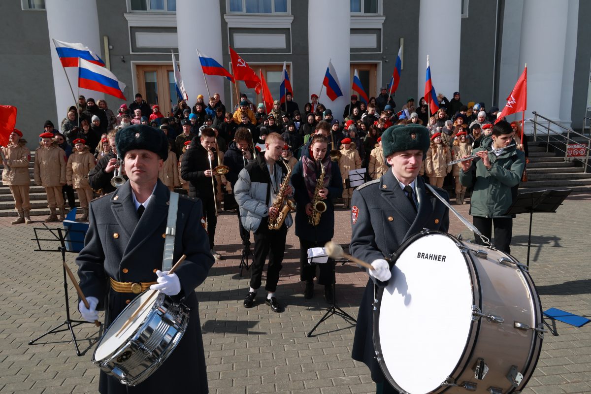 Акция в поддержку российских военнослужащих прошла в Дзержинске