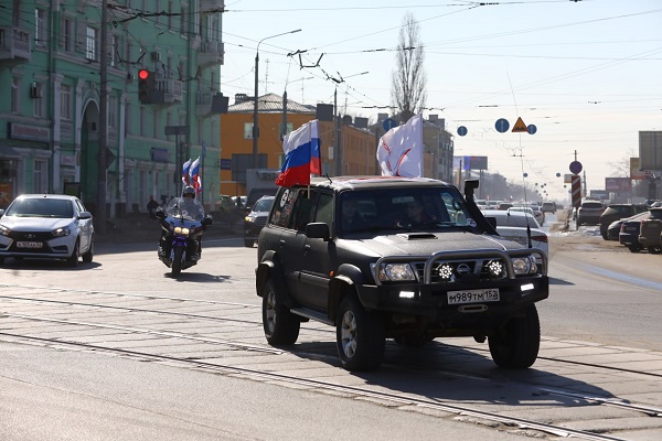 Автопробег в честь 8‑летия воссоединения Крыма с Россией прошел в Нижнем Новгороде