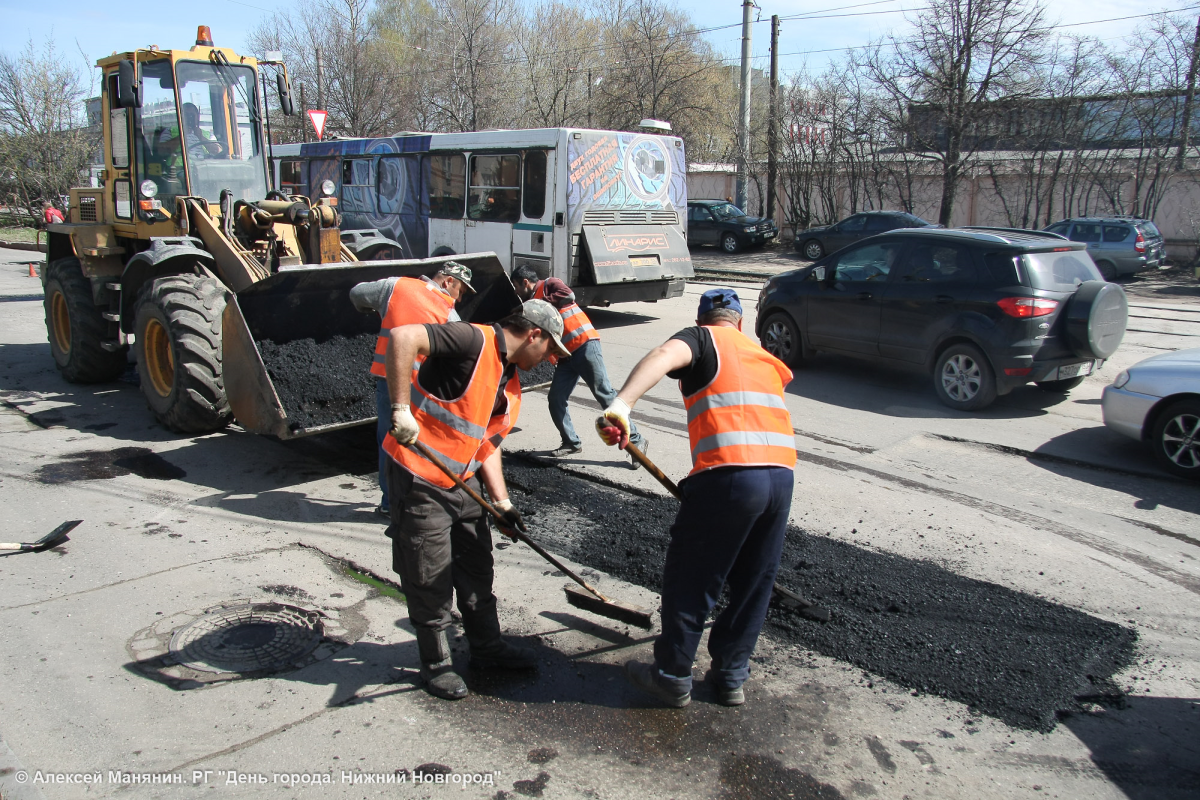 Ямочный ремонт дорог начнется при наступлении положительных температур в Нижнем Новгороде