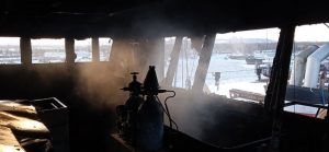 Сухогруз загорелся на&nbsp;Бору