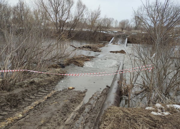 Автомобильный мост затопило в Починковском округе