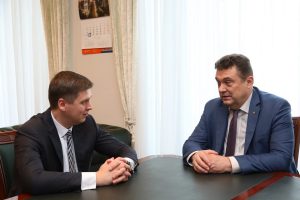 Андрей Гнеушев провел встречу с&nbsp;председателем Союза журналистов России Владимиром Соловьевым