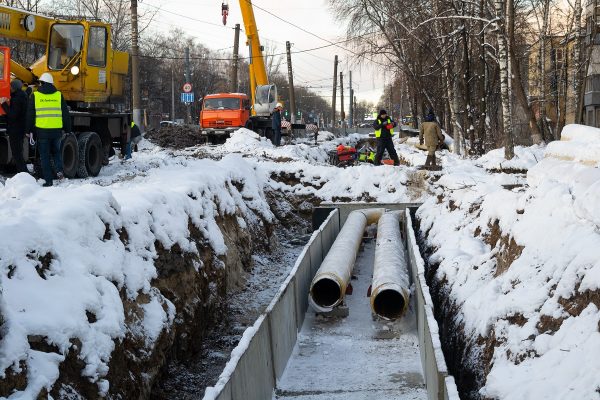 Реконструкция теплотрассы на Бурнаковской повысит надежность теплоснабжения