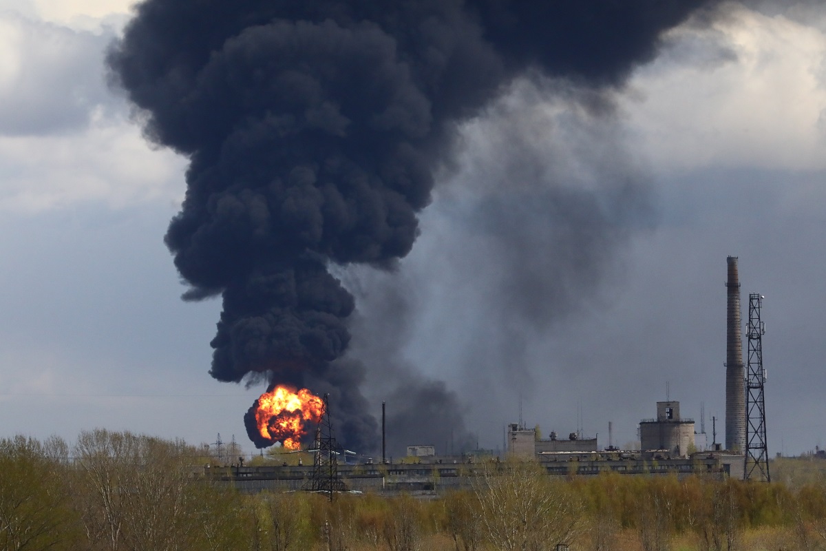 Территория завода «Капролактам» в Дзержинске загорелась утром 4 мая