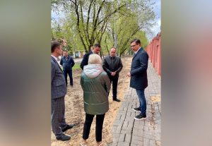Новый тротуар на улице Пушкина в Нижнем Новгороде должны построить до конца мая