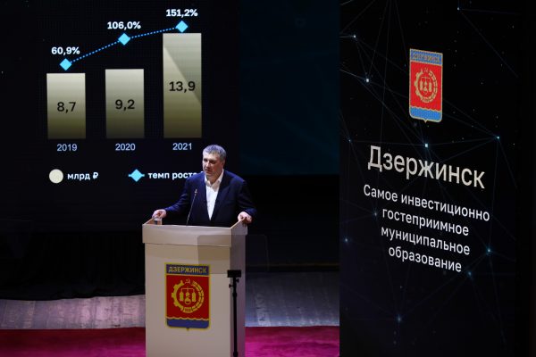 Опубликованы фото отчёта главы Дзержинска Ивана Носкова о работе за 2021 год