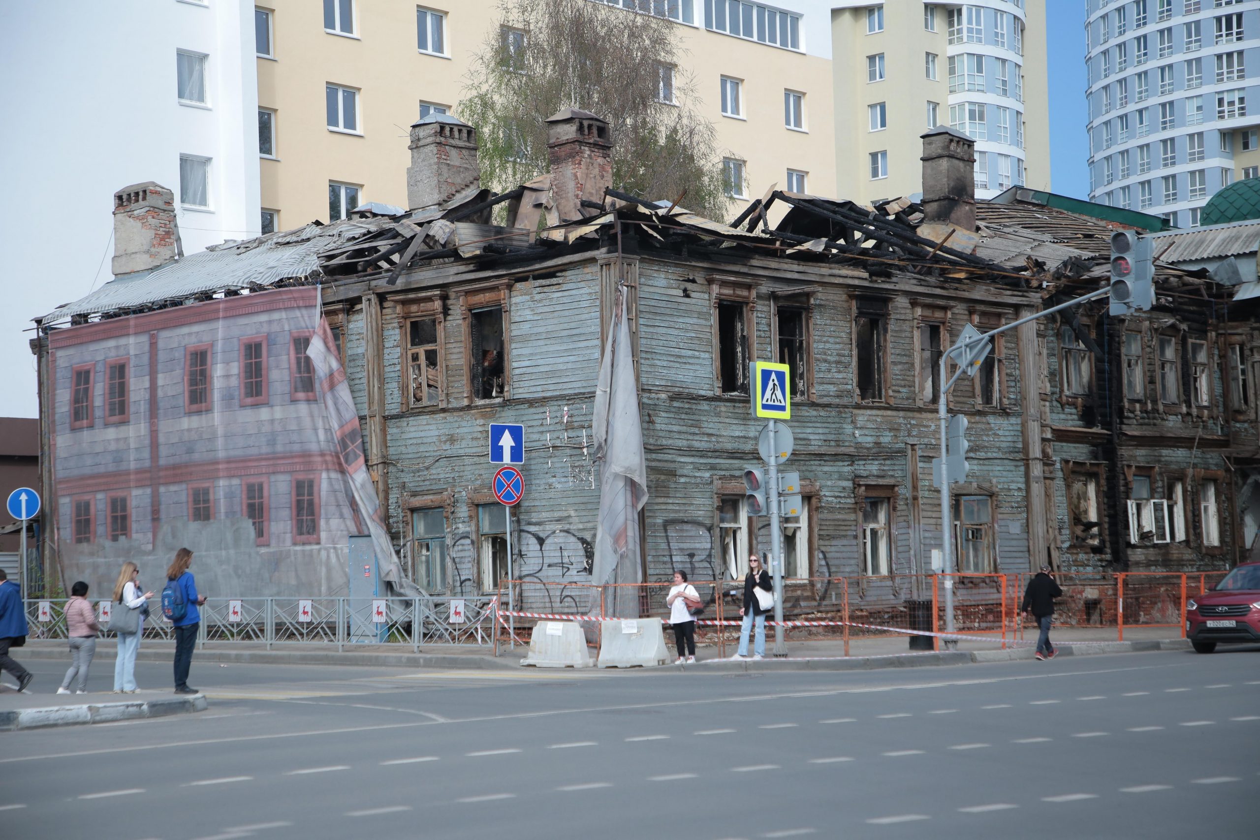 Сгоревший Дом Чардымова в Нижнем Новгороде отреставрируют до 2024 года |  Нижегородская правда