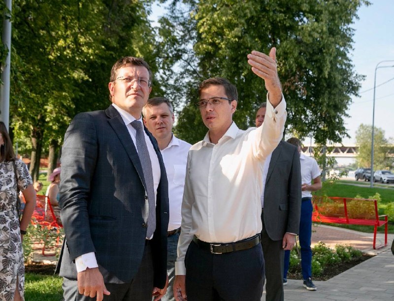 Мэр Юрий Шалабаев позвал нижегородцев в обновленный сквер на улице Марата в Канавинском районе