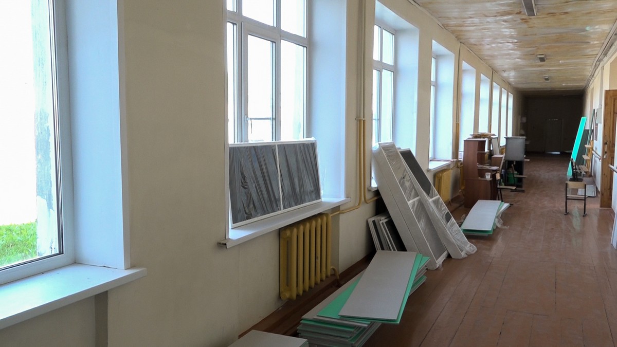 Ремонтные работы в школе в Шахунье