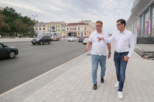 Ремонт Нижне-Волжской набережной будет завершен ко Дню города по поручению Юрия Шалабаева
