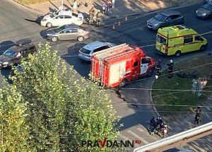 Девушка пострадала после столкновения иномарок на улице Циолковского