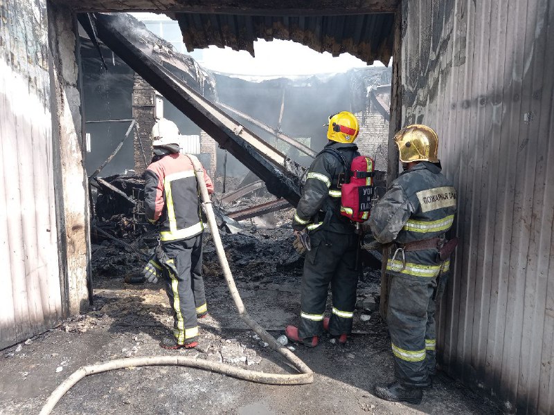 Пожар произошел на территории завода «РУМО» в Ленинском районе