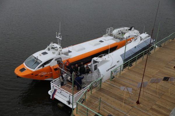 Глеб Никитин показал Володину новое речное пассажирское судно «Соталия» в Нижнем Новгороде