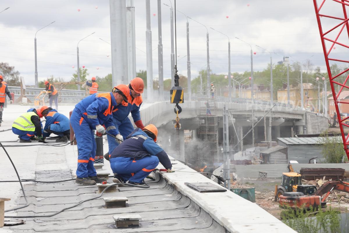 Финальный этап строительства транспортной развязки на ул.Циолковского, май 2022 года