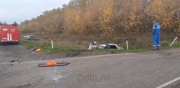 Два автомобиля оказались в кювете в результате ДТП в Починковском районе