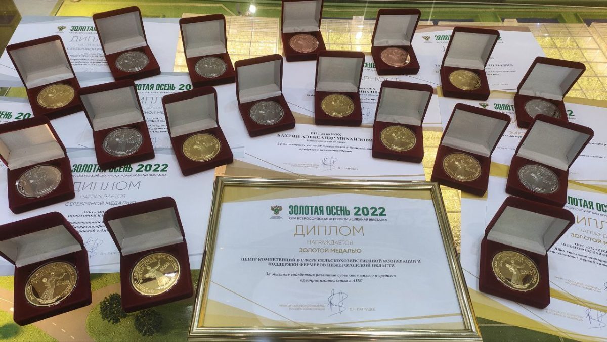 Нижегородская область получила гран-при и 75 медалей на Всероссийской аграрной выставке «Золотая осень»