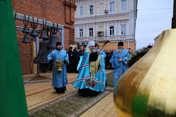 Троицкую церковь, строящуюся на улице Рождественской в Нижнем Новгороде, освятили
