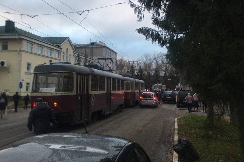 Трамвайная линия оборвалась около авиационного техникума в Нижнем Новгороде