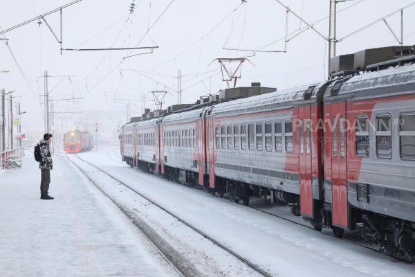 12 поездов были задержаны из-за снегопада в Нижегородской области