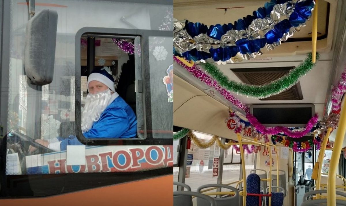 Водитель-Дед Мороз появился на маршруте А‑15 в Нижнем Новгороде