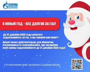 Новый год можно встретить без долгов за&nbsp;газ