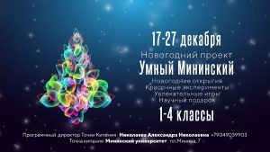 Мининский университет проведет «умные ёлки» для школьников 1 – 4 классов
