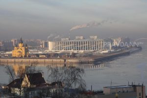 Новую дорогу открыли на Стрелке в Нижнем Новгороде