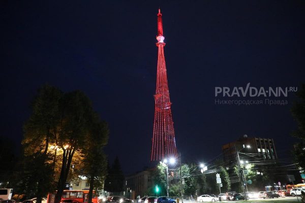Праздничную подсветку зажгут на нижегородской телебашне к юбилею Валерия Чкалова