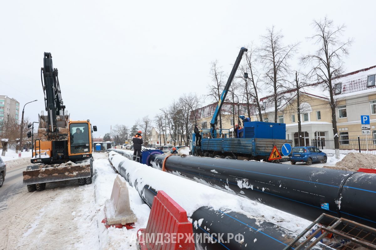 Строительство магистральных коммунальных сетей в Дзержинске идет с опережением графика