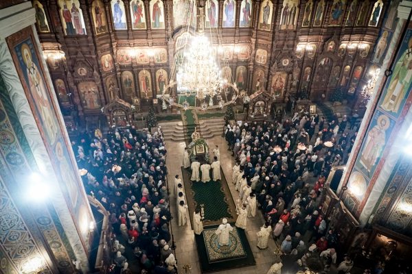 Опубликованы фотографии с рождественского богослужения в кафедральном соборе Нижнего Новгорода