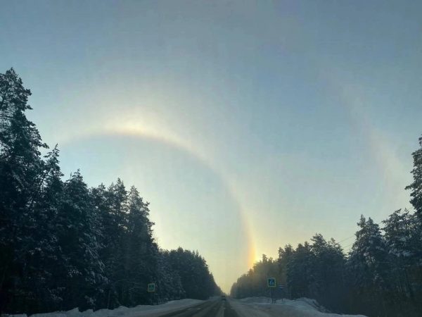 Жители Дивеева увидели гало в небе 7 января