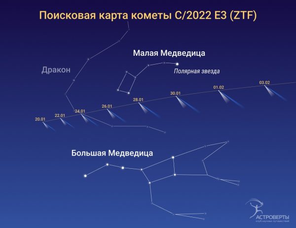 В январе и начале февраля в ночном небе можно будет наблюдать самую яркую комету 2023&nbsp;года
