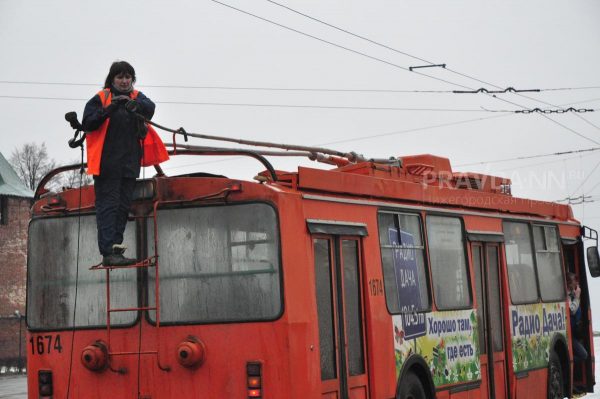 Движение троллейбусов №25 приостановили из-за обрыва провода в Нижнем Новгороде