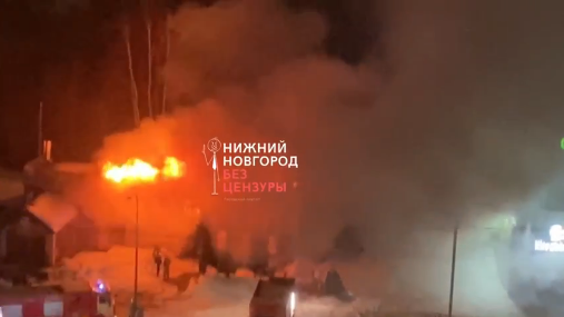 Кафе сгорело на Казанском шоссе ночью 27 февраля