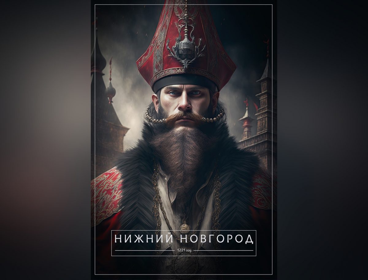 Блогер с помощью нейросети создал портрет Нижнего Новгорода в образе царя