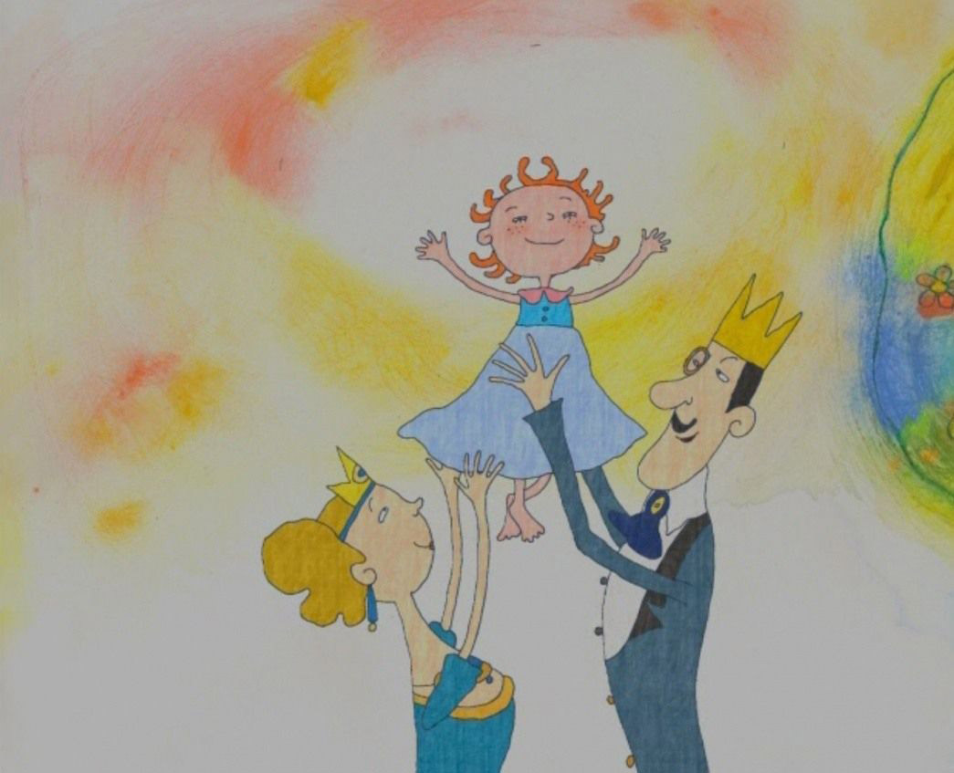 Иллюстрация к мультфильму "Про лысую принцессу"