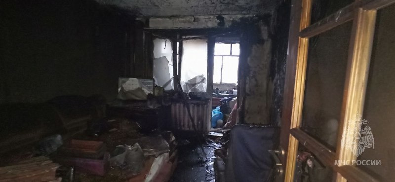 Два человека пострадали при пожаре в многоквартирном доме в Арзамасе