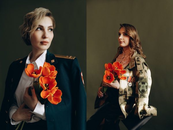 Участницы фотопроекта «Жены героев» надели форму, чтобы поддержать своих мужей-военнослужащих