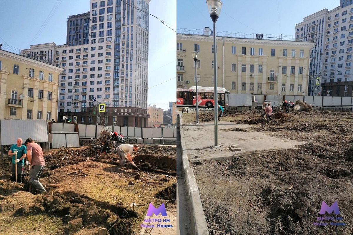 Электроподстанцию начали возводить на стройплощадке метро на площади Свободы