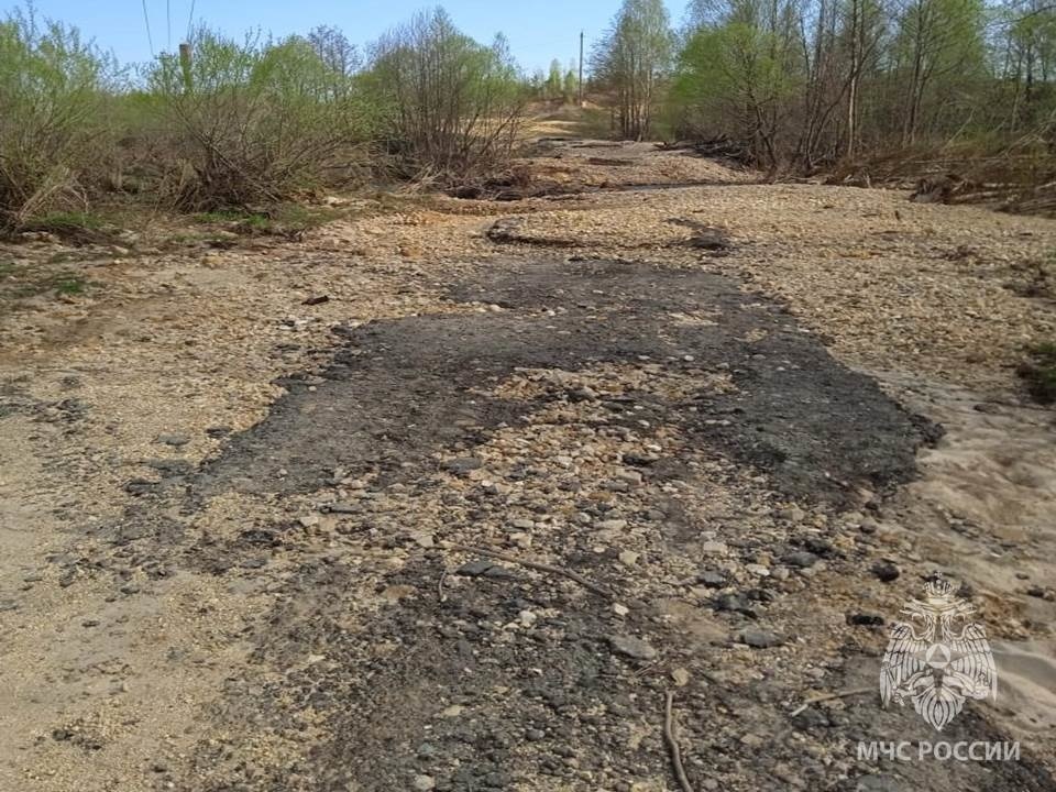 Участок дороги Мадаево – Новое Урюпино освободился от воды в Починковском округе