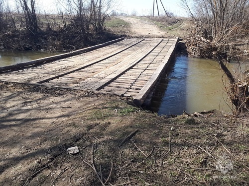 Мост через реку Рудня освободился от воды