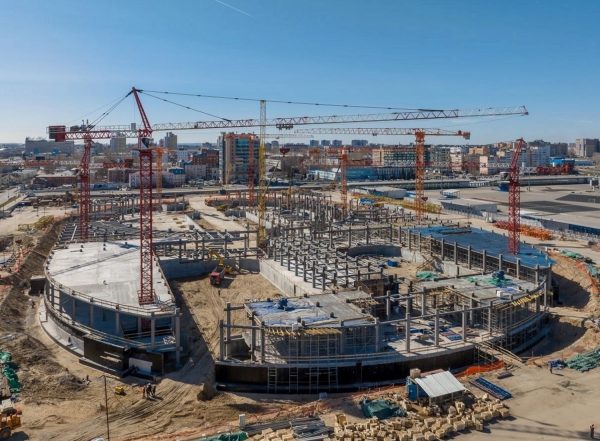 Опубликованы фотографии строительства Ледовой арены в Нижнем Новгороде