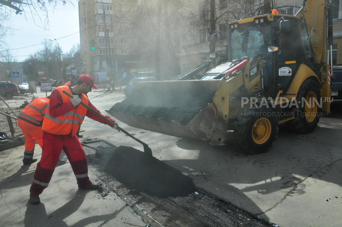 На 160 тысячах квадратных метров дорог проведут ямочный ремонт в Нижнем Новгороде
