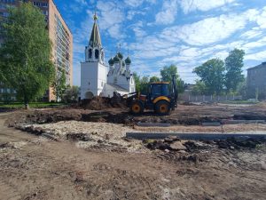 Сквер около Успенской церкви в переулке Крутом благоустроят до середины лета