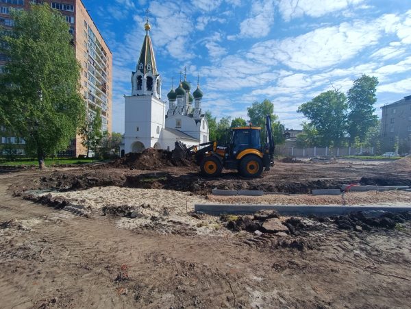 Сквер около Успенской церкви в переулке Крутом благоустроят до середины лета