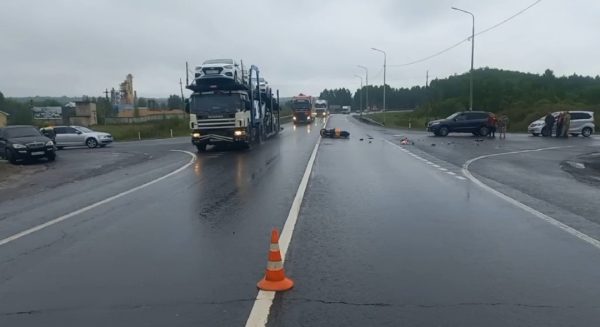 Мотоциклист пострадал в ДТП на трассе в Лысковском районе