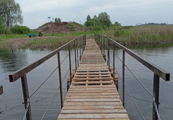 Пешеходный мост через реку Угру построили в Нижегородской области