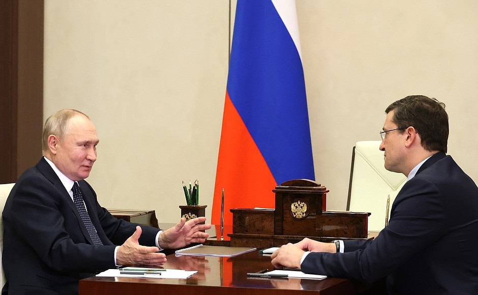 Владимир Путин поддержал Глеба Никитина в намерении баллотироваться на новый срок в 2023 году